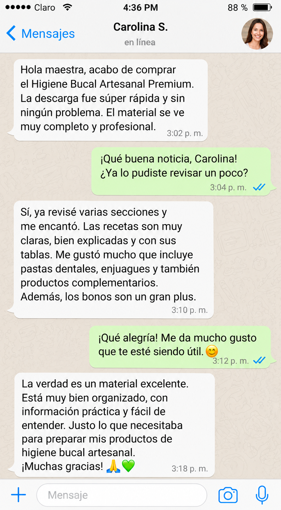 Opinión de cliente 1
